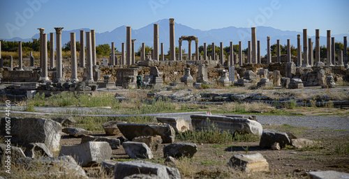 Ancient Roman Ruins in a Scenic Landscape - Historical Archaeological Site