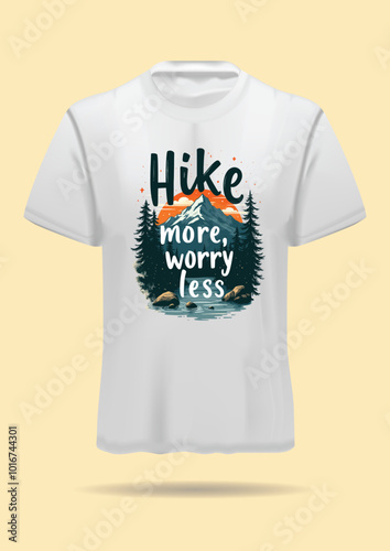 Hiking T Shirt Illustration