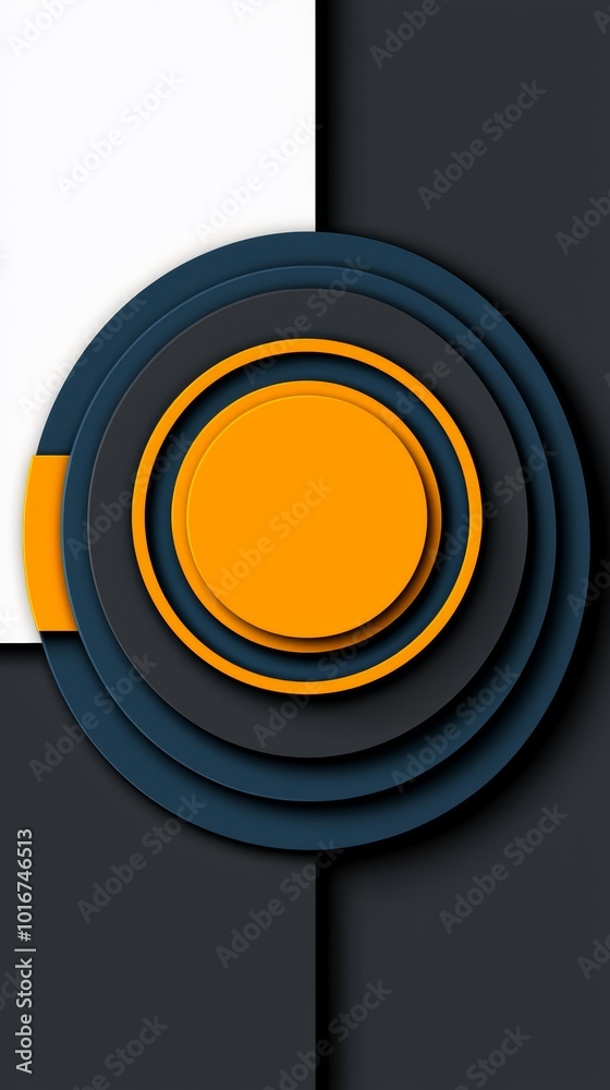 white and yellow circles at the back; black and white circles at the front side white and yellow circles at the back; black and white circles at the front side