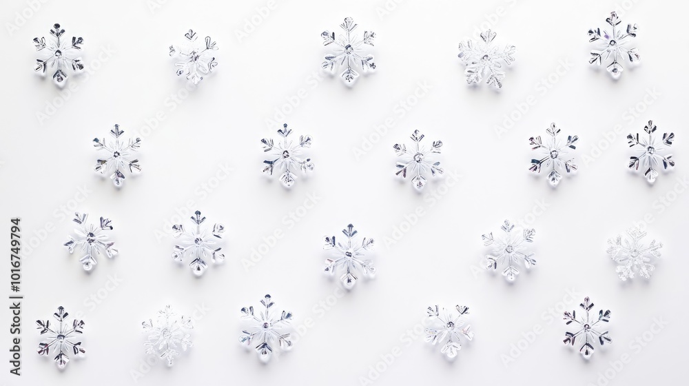 Beautiful snowflakes embellished with sequins invite a cheerful holiday spirit to any setting Beautiful snowflakes embellished with sequins invite a cheerful holiday spirit to any setting