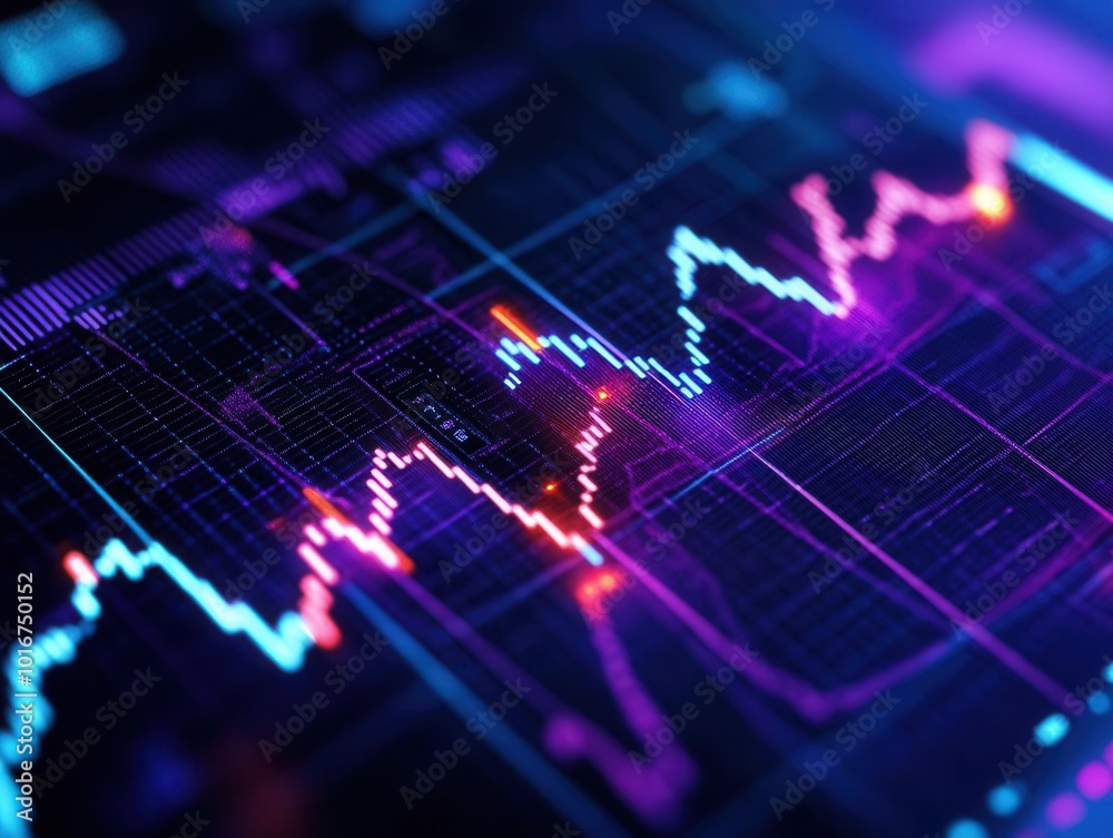 Digital graph showing sharp drop in interest rates, global financial crisis Digital graph showing sharp drop in interest rates, global financial crisis