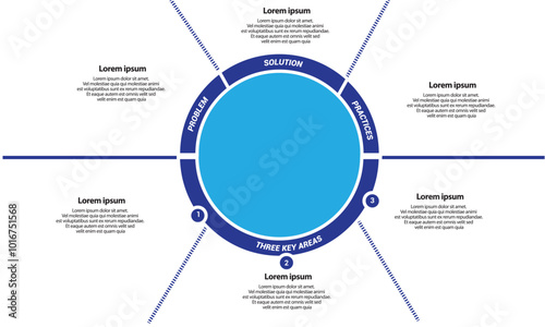 Collection of vector circle chart infographic templates for presentations, advertising, layouts, annual reports. 8 options, steps, parts	