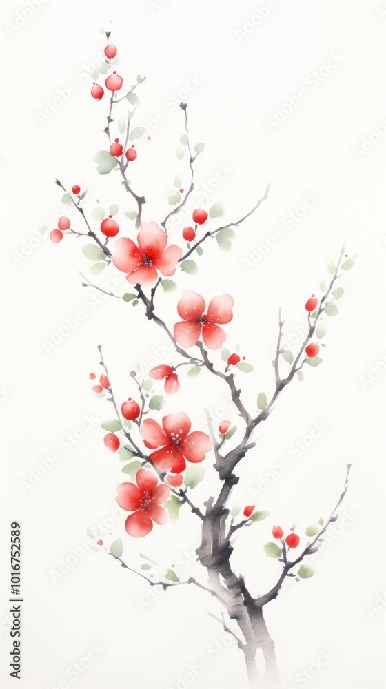 Chinese pattern blossom flower plant. Chinese pattern blossom flower plant.