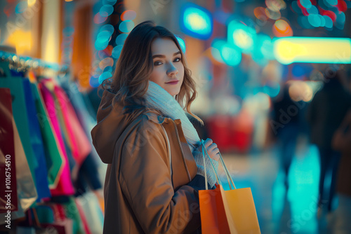 Shopping person on Black Friday