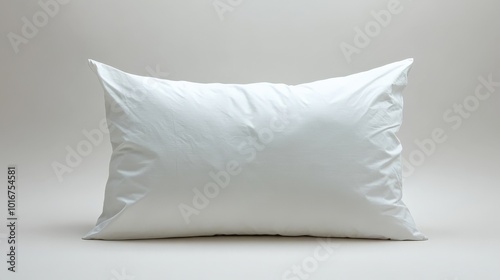 Soft white pillow isolated on a plain background. Perfect for bedding, home decor, and comfort concepts.