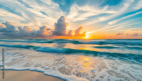 sunset on the beach