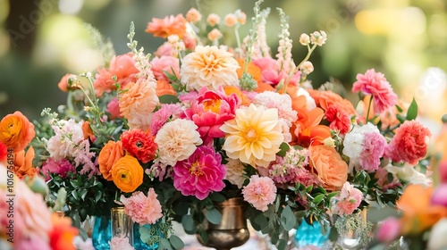 Vibrant Floral Bouquet in Festive Wedding Capturing Joyful Moments and Playful Floral Designs for a Fun Filled