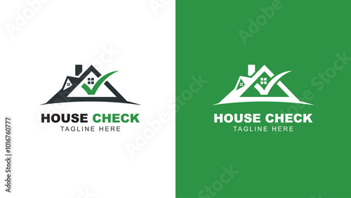 real estate home check mark logo template