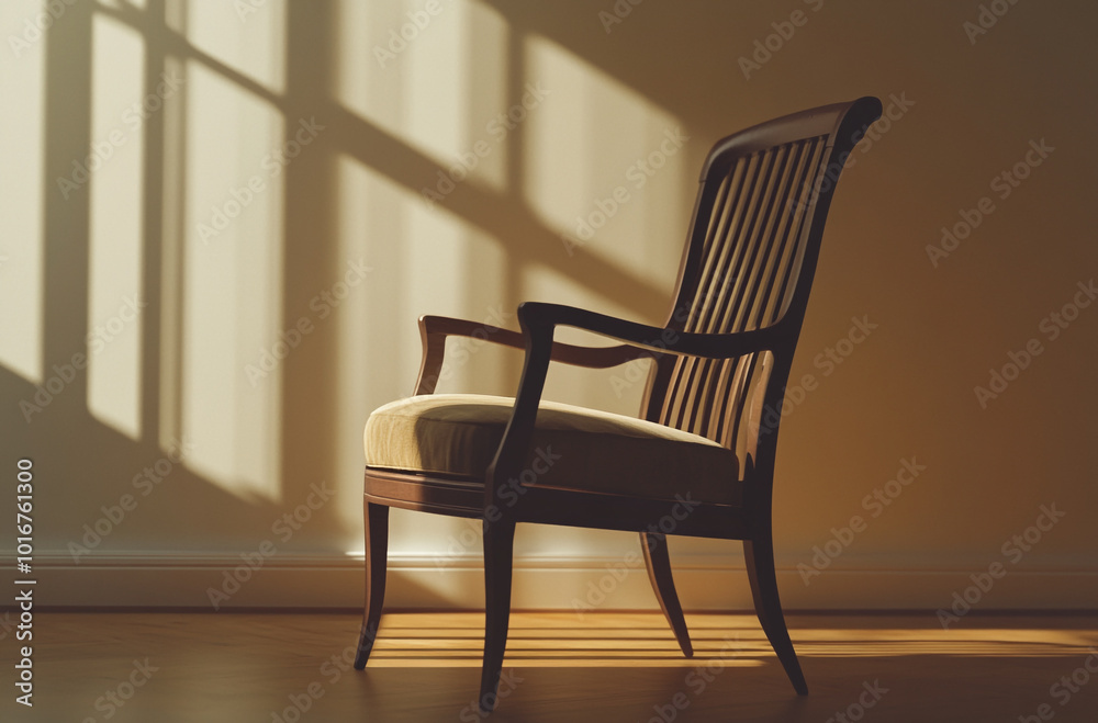 traditional library chair with a slatted back and upholstered seat traditional library chair with a slatted back and upholstered seat