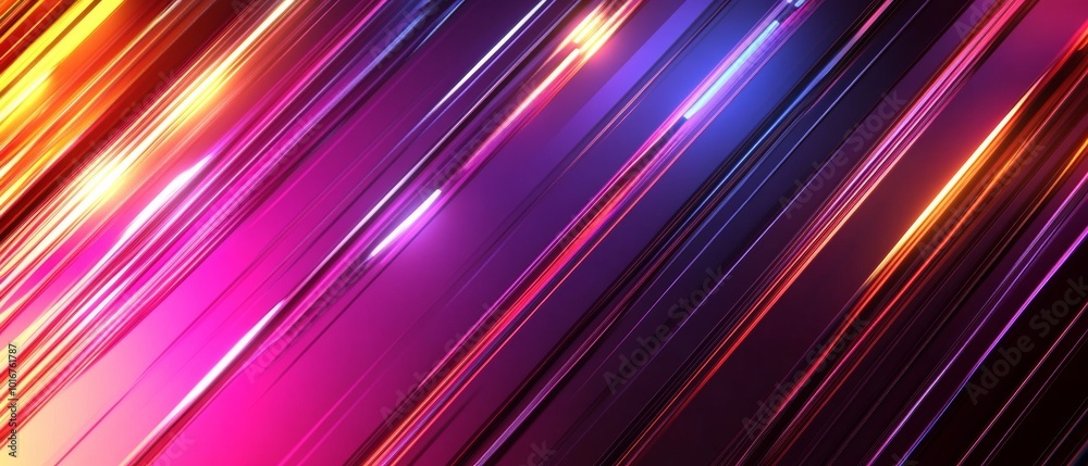 A colorful, abstract image with a purple stripe A colorful, abstract image with a purple stripe