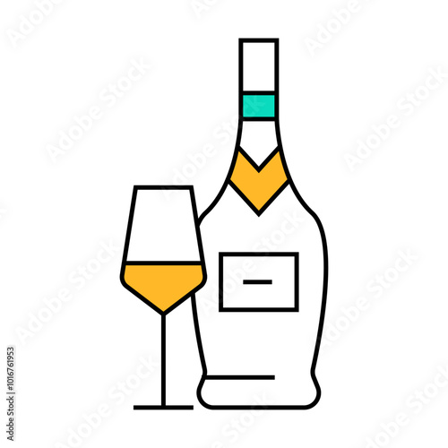 pinot grigio white wine line icon vector. pinot grigio white wine sign. isolated symbol illustration