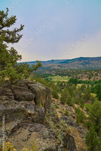 View from the bluffs above Page Creek Campground, Oregon.