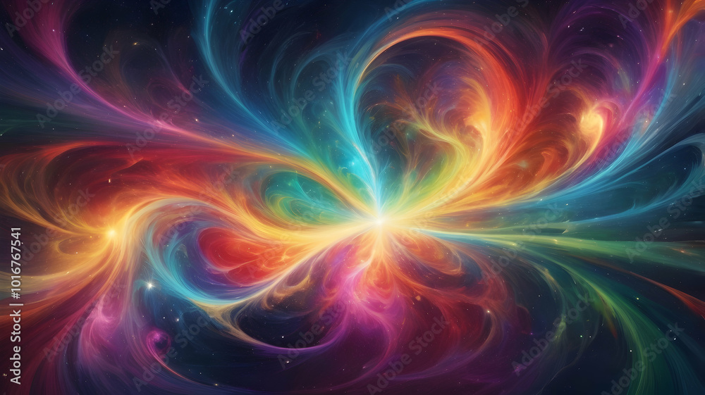 A mesmerizing cosmic vision blending ideas and energy in fluid, abstract forms. Shades of electric colors that flow seamlessly with stars, nebulas, and radiant energy, A mesmerizing cosmic vision blending ideas and energy in fluid, abstract forms. Shades of electric colors that flow seamlessly with stars, nebulas, and radiant energy,