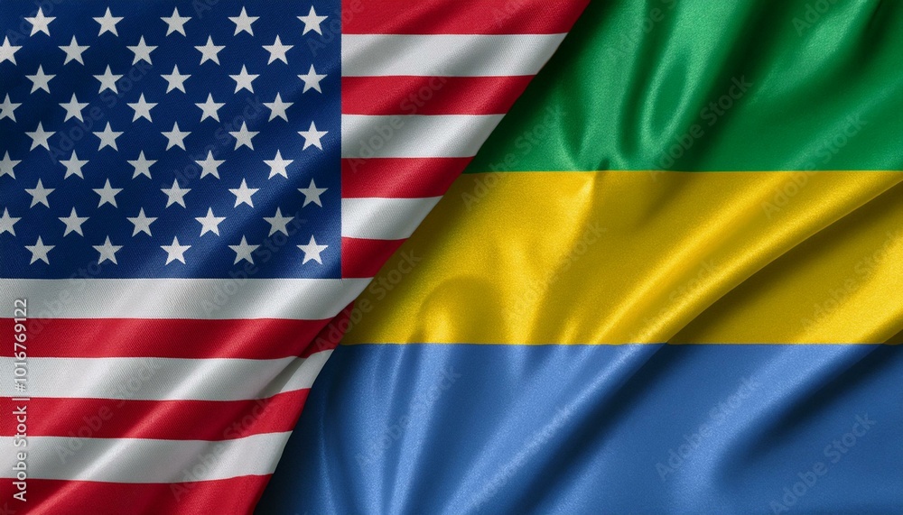 アメリカの国旗とガボンの国旗(America flag & Gabon flag.)
アメリカの国旗とガボンの国旗(America flag & Gabon flag.)