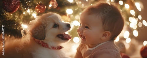 Joyful Baby Giggling with P...