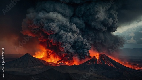 burning volcano in the volcano. Volcanic Eruption Wallpaper: Bold and Captivating Design