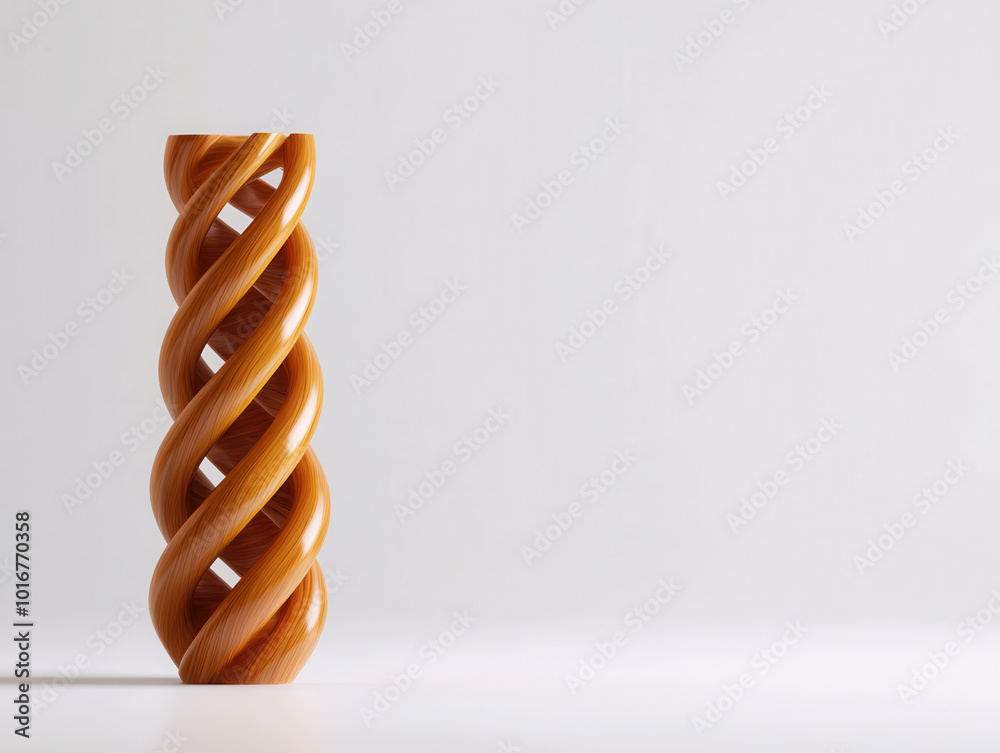 Sculptural vase with twisted design, perfect for modern decor. Sculptural vase with twisted design, perfect for modern decor.