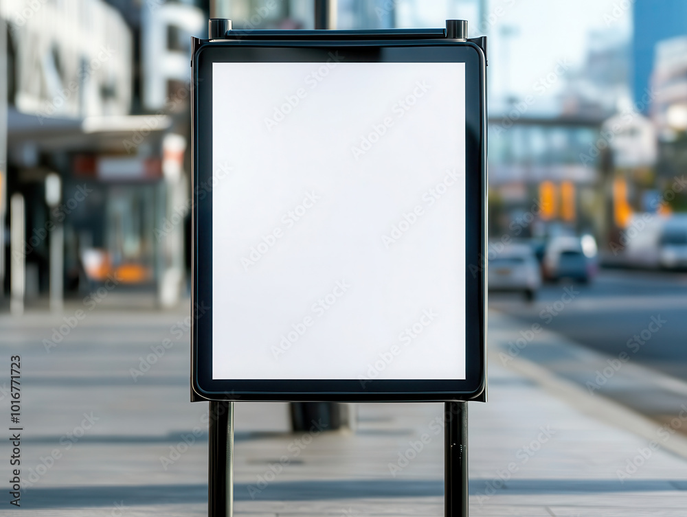 Blank advertising space on city street, perfect for promotions. Blank advertising space on city street, perfect for promotions.
