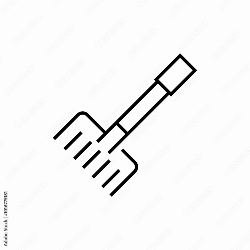 rake fork icon sign vector rake fork icon sign vector