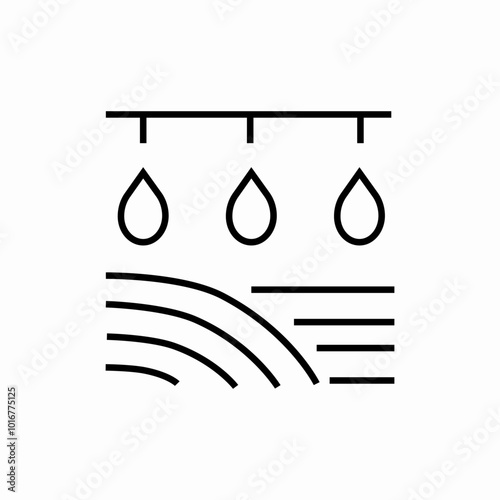 irrigation plain icon sign vector