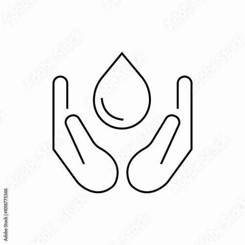 water conservation icon sign vector