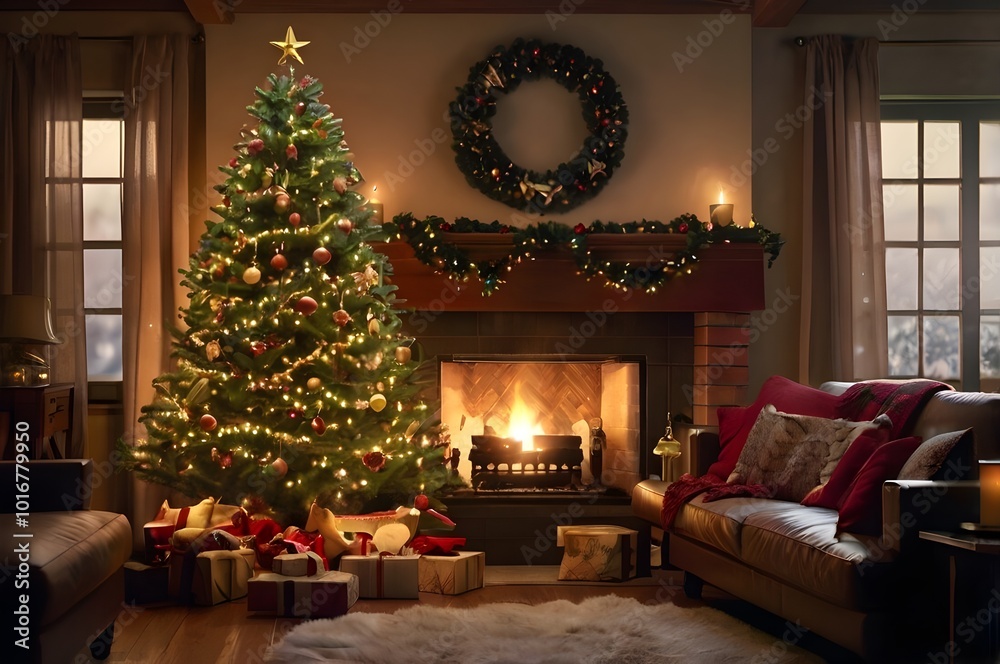 merry christmas decoration background