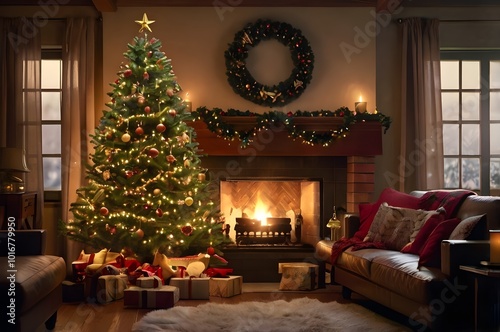 merry christmas decoration background