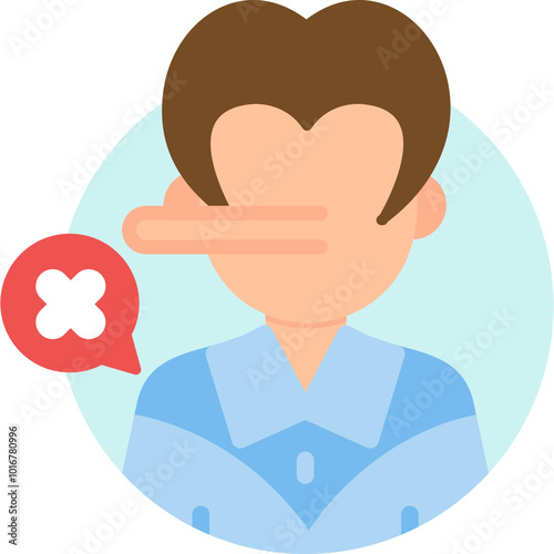 Lying icon
