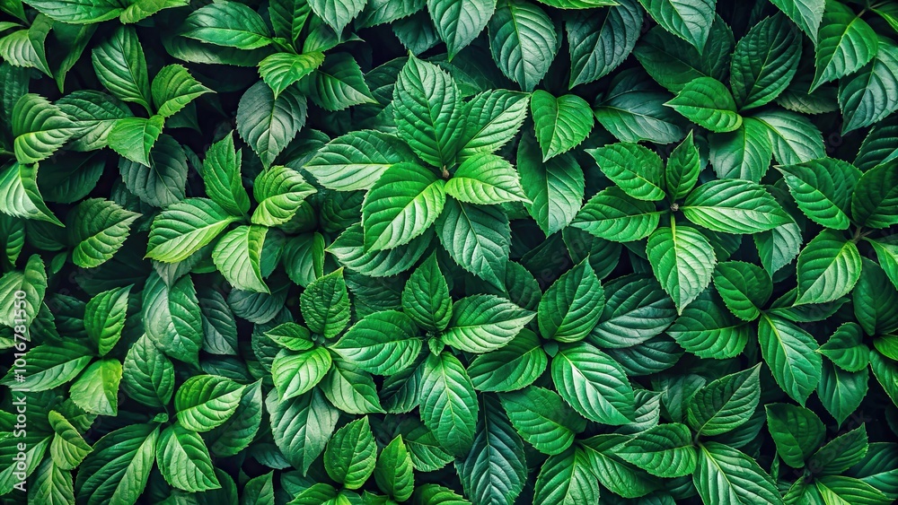 background of green leaves patterns