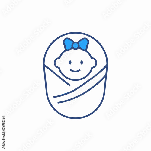 baby girl icon sign vector