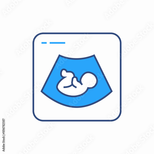 baby ulrasound photo icon sign vector