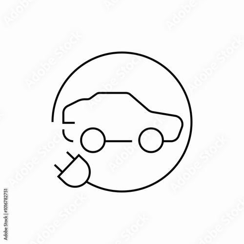 electric car icon sign vector