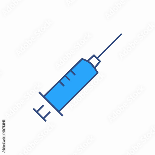 inject syringe icon sign vector