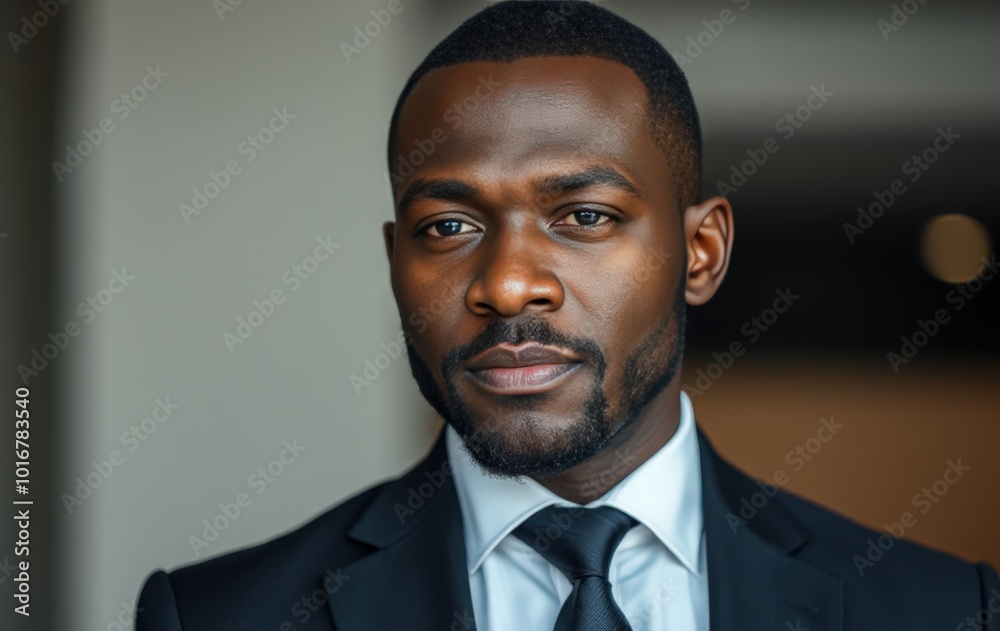 Focused and determined business leader portrait Focused and determined business leader portrait