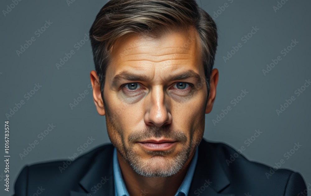 Serious corporate executive in formal attire