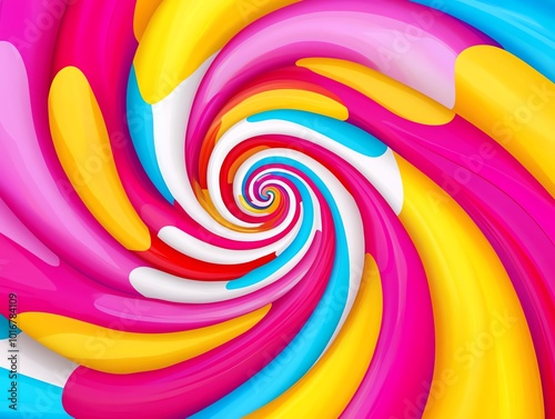 Abstract colorful swirl pattern, psychedelic art. photo