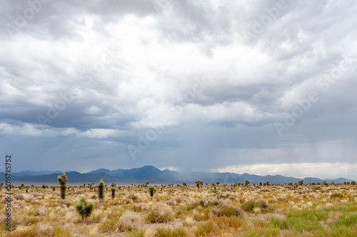 Dramatic desert scenery on the Extraterrestrial Highway near Area 51, Rachel, Nevada photo