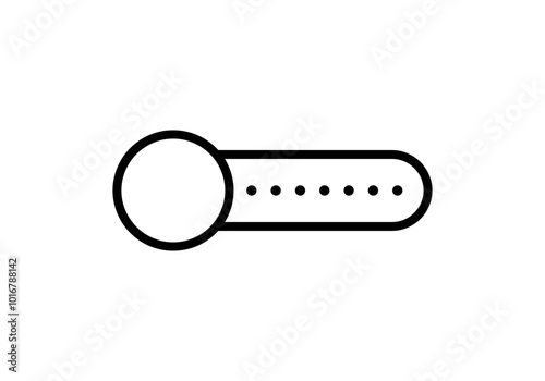 Icono negro de casilla con opción 