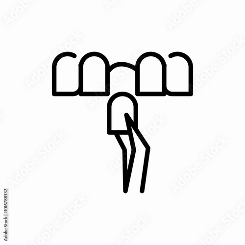 dental veneer icon sign vector