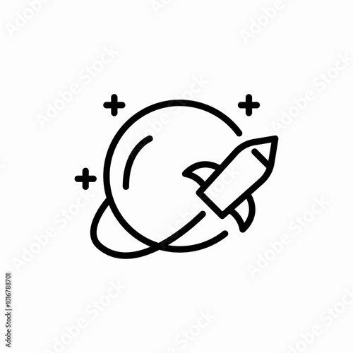 space travel icon sign vector