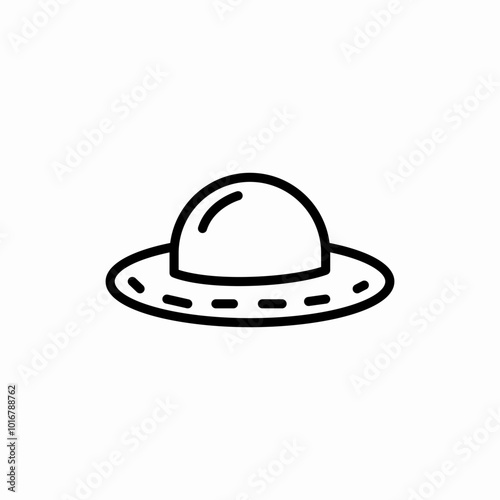 ufo space ship icon sign vector