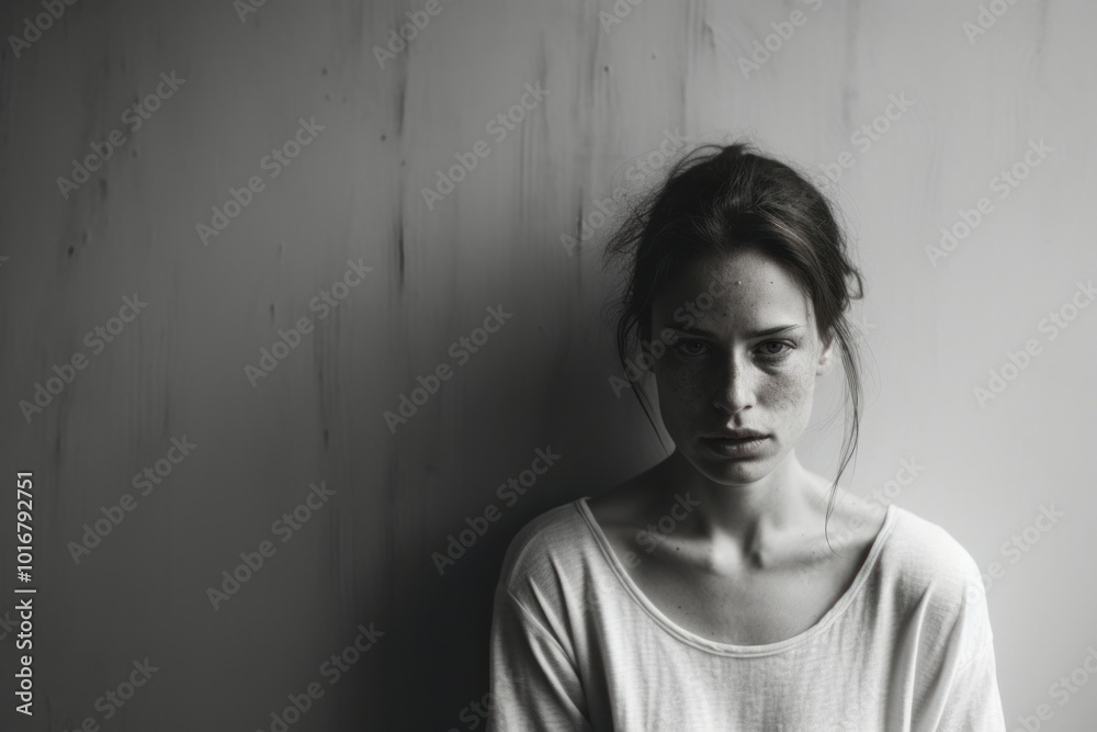 Sad woman portrait photography worried. Sad woman portrait photography worried.