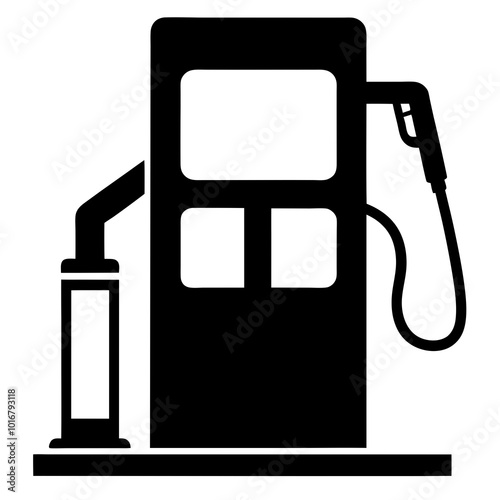 Gas Pump Silhouette vector illustration