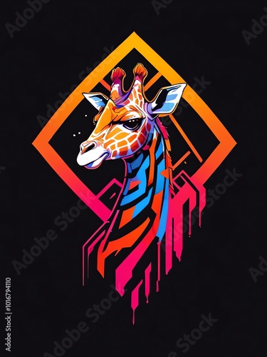 Giraffe Abstract Art photo