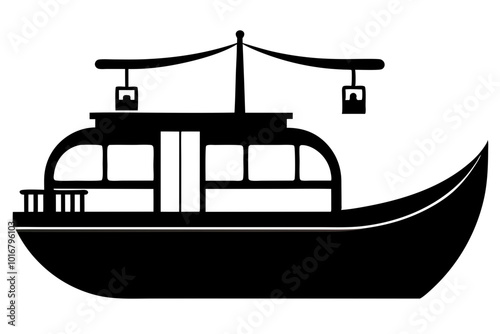 Gondola Silhouette vector illustration