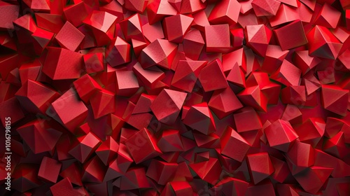 3d abstract red geometric shape digital backgrounds illustration