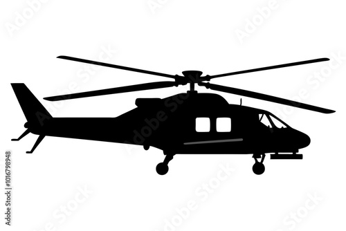 Helicopter Silhouette vector illustration