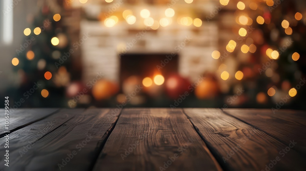 an empty dark wood table top is contrasted by a blurred, festive thanksgiving background, inviting warmth and family gatherings, perfect for seasonal promotional visuals an empty dark wood table top is contrasted by a blurred, festive thanksgiving background, inviting warmth and family gatherings, perfect for seasonal promotional visuals