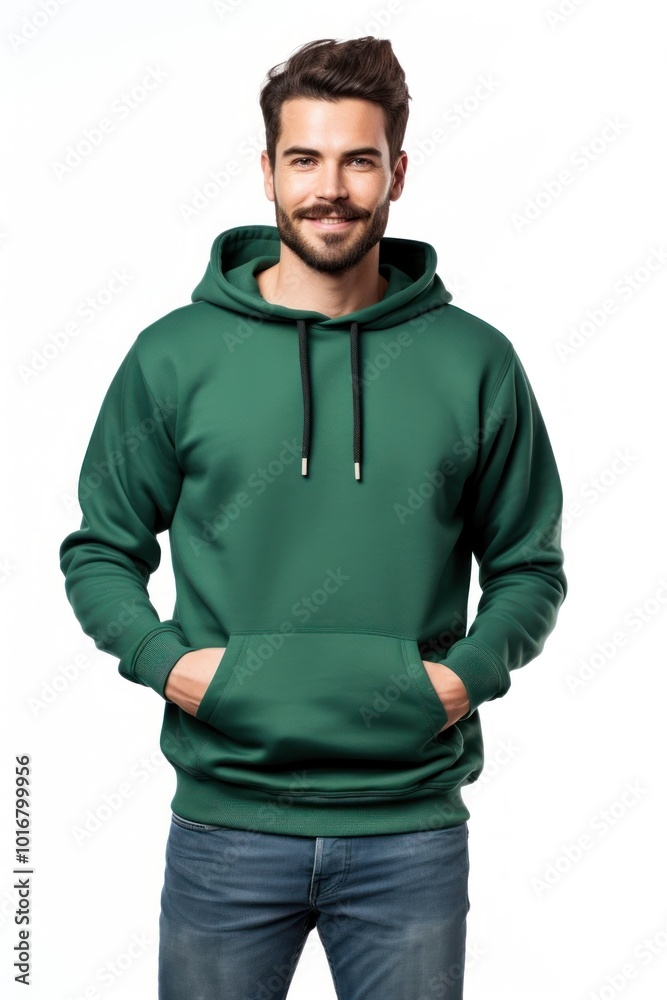 Obraz premium Men fashion hood sweatshirt sweater.