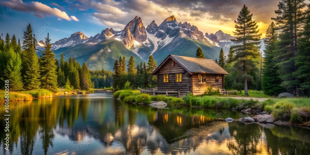 Fototapeta premium Landscape mountains lake argentina bariloche patagonia